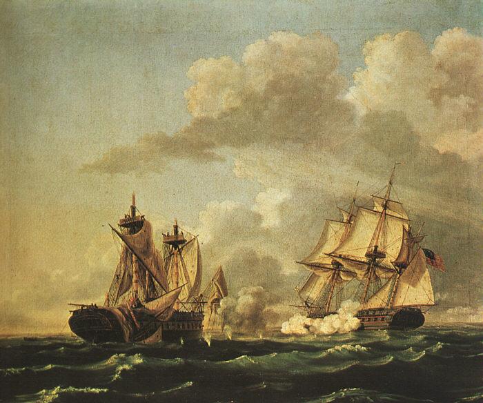 Birch, Thomas Naval Battle Between the United States and the Macedonian on Oct. 30, 1812, France oil painting art